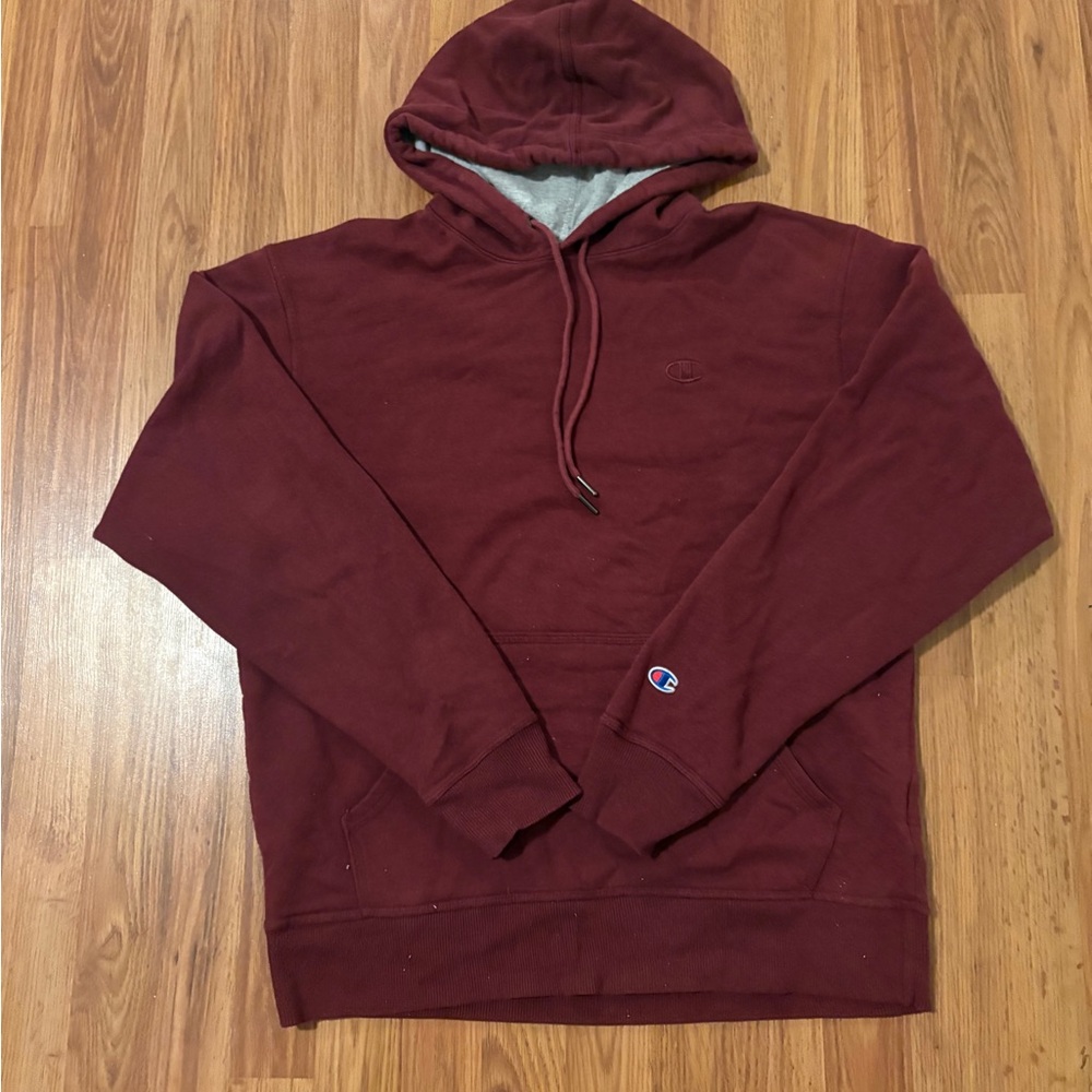 Champion Men's Burgundy Pullover Hoodie